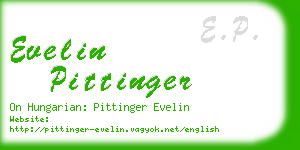 evelin pittinger business card
